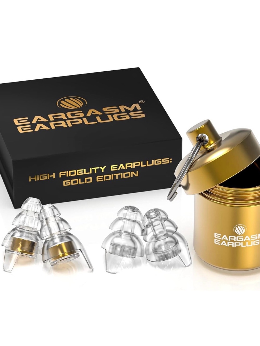 Earplugs High-Fidelity Earbuds - Gold NIB